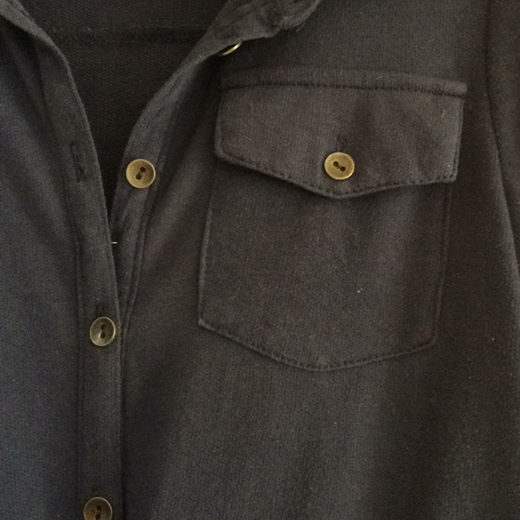 Collared T-shirt button down pockets sleeves dress - Picture 4 of 7